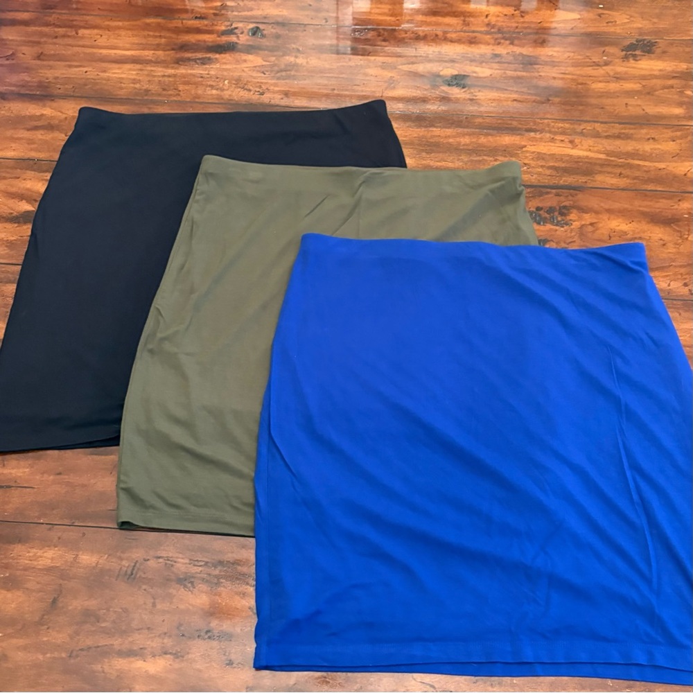 NWT Apt 9 Skirts (3 skirts) - Black, Army Green, Royal Blue